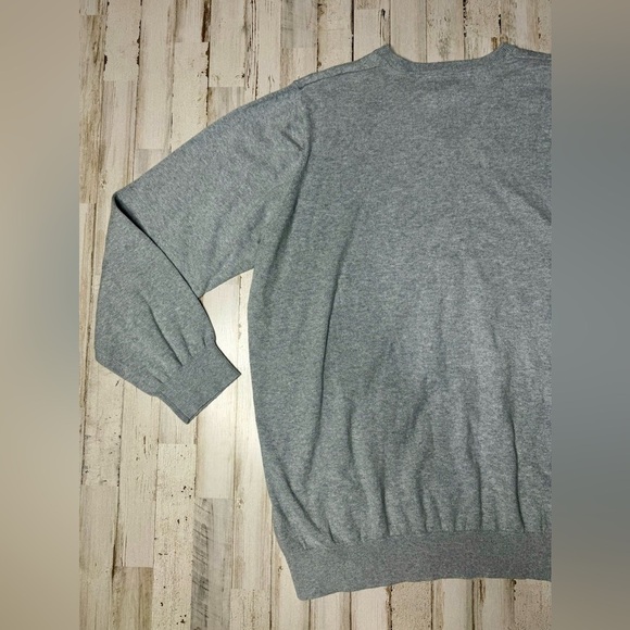LL Bean Sweater Mens XXLT Gray V Neck Cotton Cashmere Blend Preppy Golf EUC - Picture 13 of 13